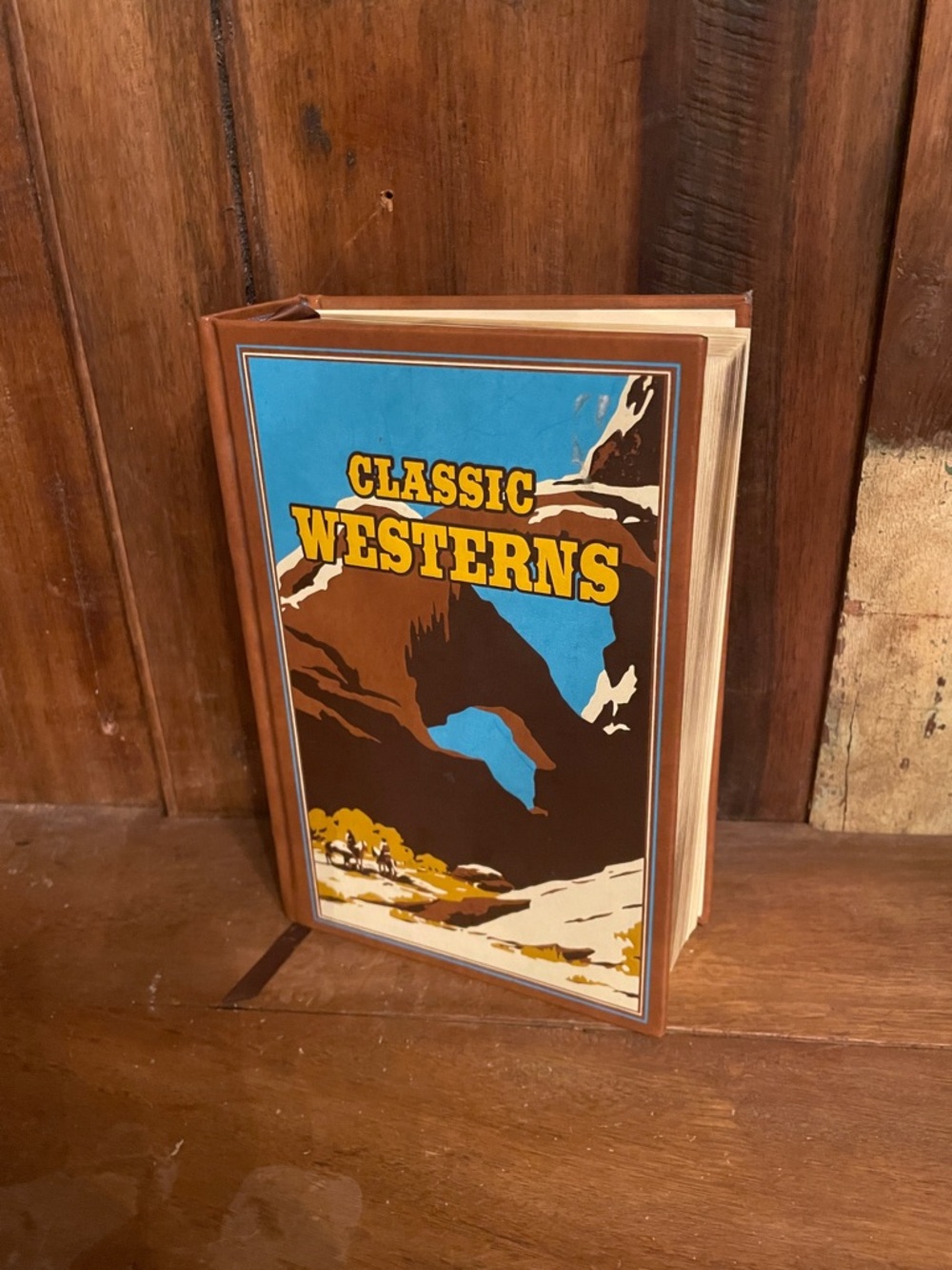 Classic Westerns Hardcover Book - Blue‎ & Brown Cover